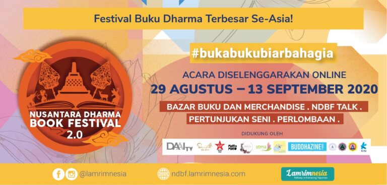 NDBF 2.0 | Bazar Buku | Workshop, Seminar, & Kesenian Nusantara | 29 Agustus - 13 September 2020 | ndbf.lamrimnesia.com